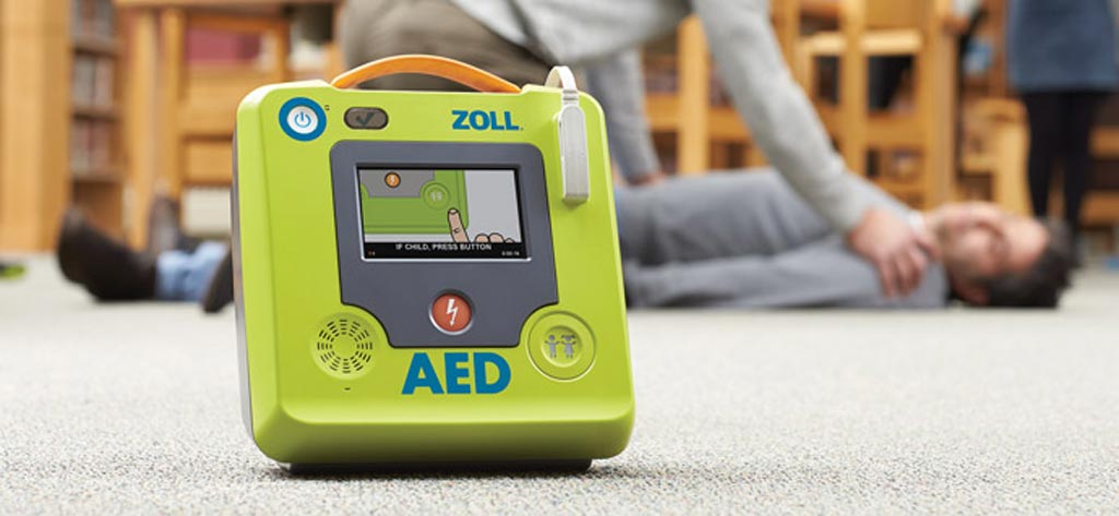 Image: The AED 3, displayed as part of ZOLL’s product portfolio (Photo courtesy of ZOLL).