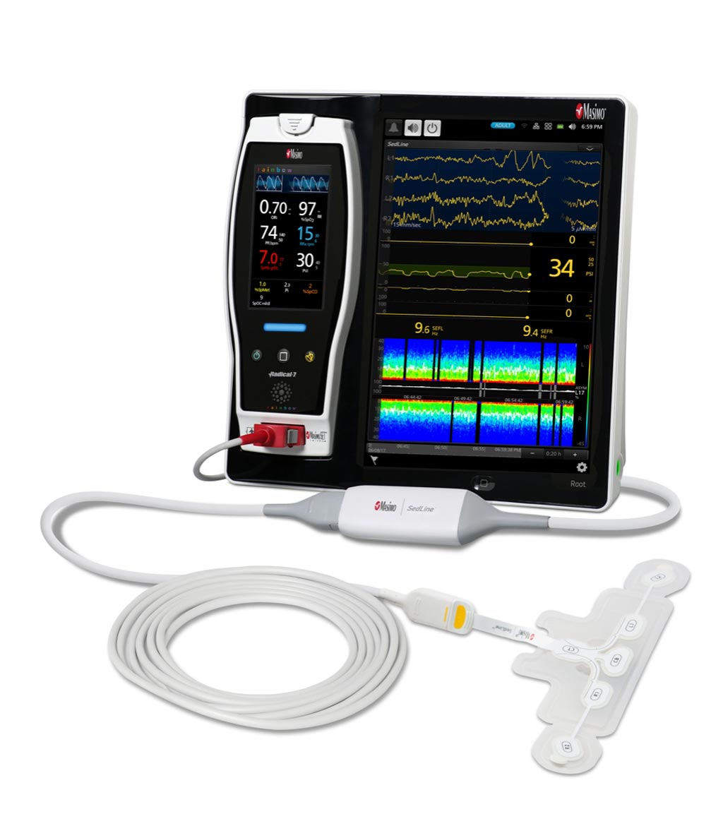 Image: The Masimo Root and next-generation SedLine brain function monitor (Photo courtesy of Masimo).