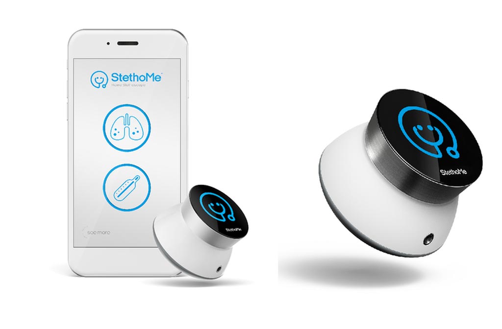 Image: The StethoMe wireless stethoscope and accompanying app (Photo courtesy of StethoMe).