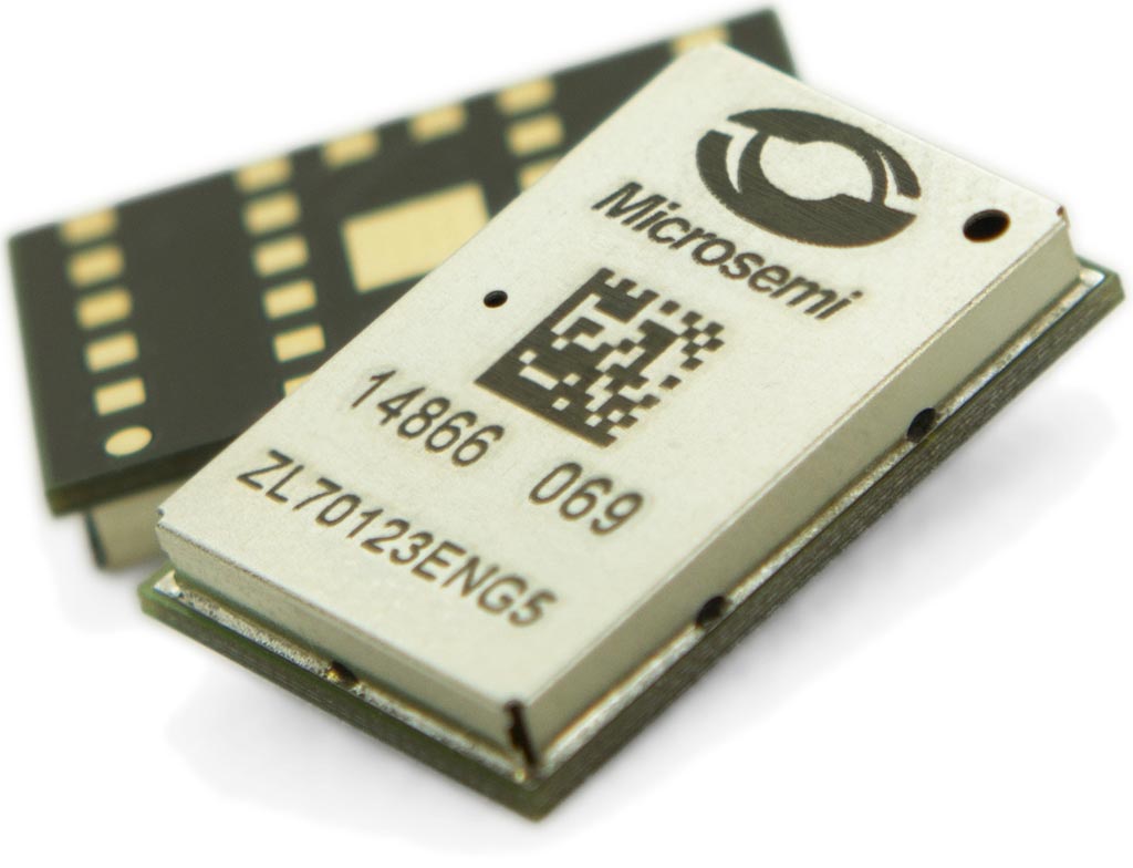 Image: The Microsemi ZL70123 base station RF module (Photo courtesy of Microsemi).