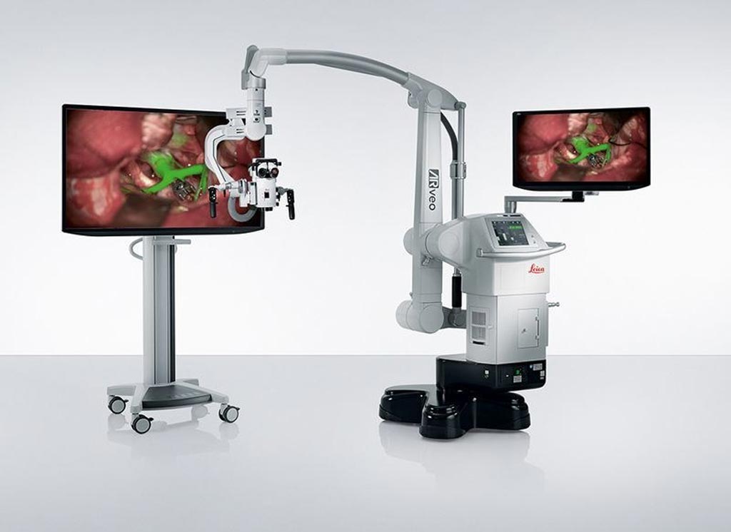 Image: The ARveo AR microscope with integrated GLOW AR fluorescence (Photo courtesy of Leica Microsystems). Image: The ARveo AR microscope with integrated GLOW AR fluorescence (Photo courtesy of Leica Microsystems).