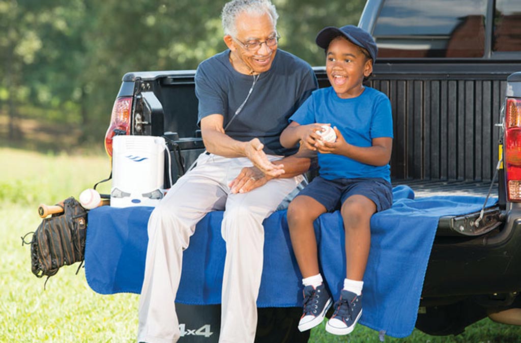 Image: A new portable oxygen concentrator allows COPD patients a wider mobility (Photo courtesy of Caire).