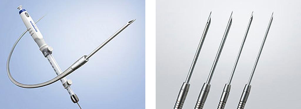 Image: The EZ Shot 3 Plus line of single-use aspiration needles (Photo courtesy of Olympus).