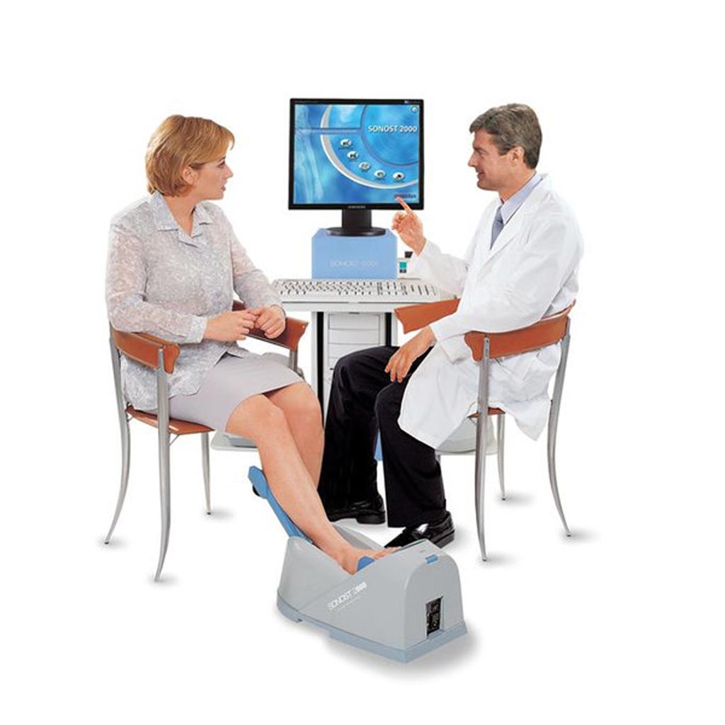 Image: The Sonost 2000 calcaneus ultrasound bone densitometer (Photo courtesy of Econet).