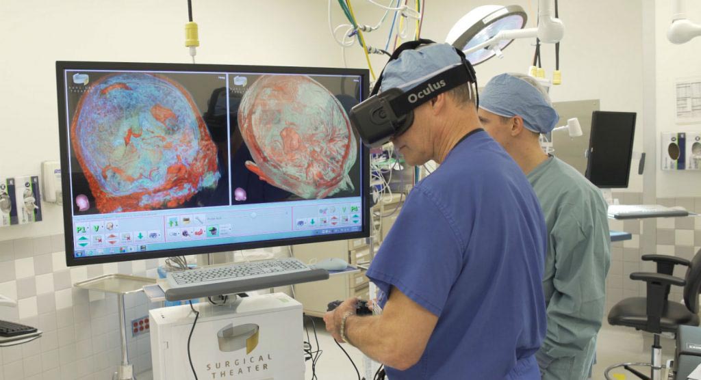 Image: A VR system assists neurosurgeons plan surgery (Photo courtesy of Surgical Theater).