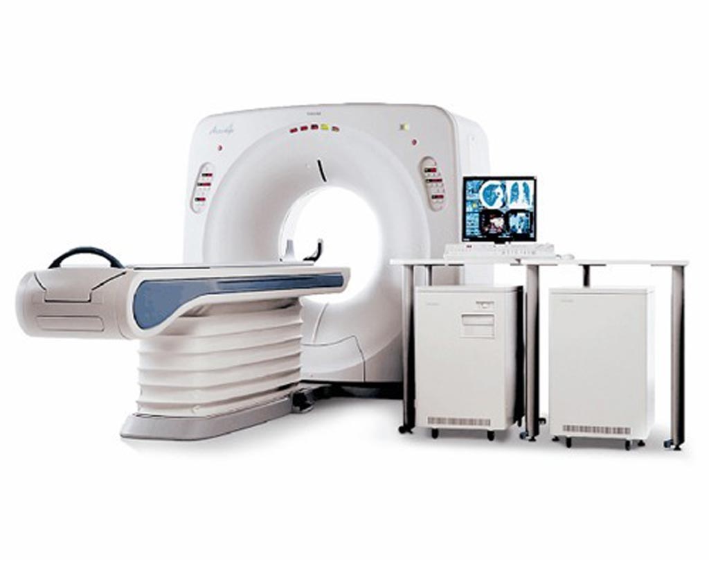 Image: A refurbished Toshiba Asteion 4-slice CT scanner (Photo courtesy of Amber Diagnostics).