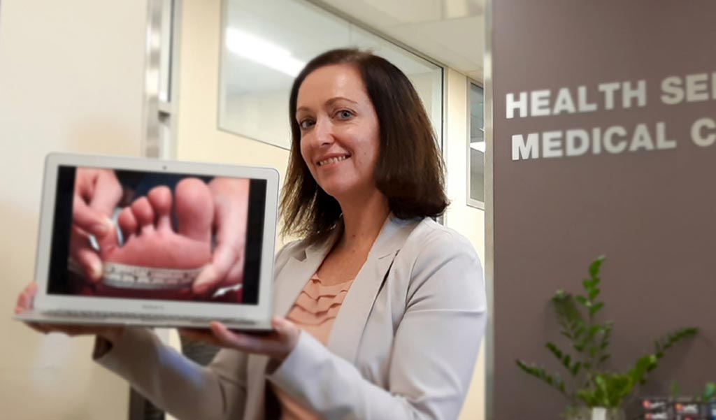 Image: Dr. Kara Burns and a medical “selfie” (Photo courtesy of Kara Burns).