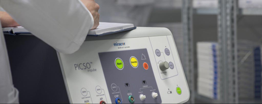 Image: The PiCSO Impulse controller console (Photo courtesy of Miracor Medical).
