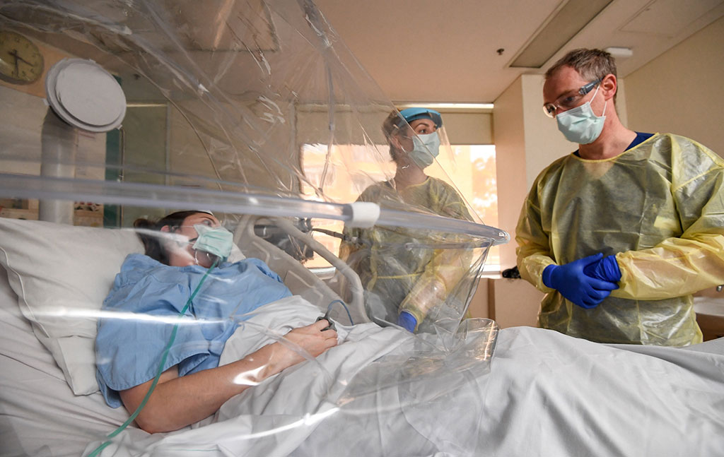 Image: The device has been prototyped and tested with a team of fluid dynamics researchers, in consultation with intensive care specialists, nurses and other infectious disease experts to ensure that its application is practical, hygienic, effective and safe (Photo courtesy of Penny Stephens).