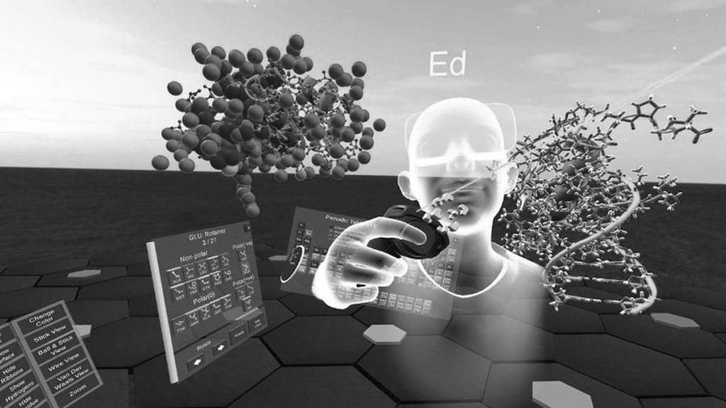 Image: Scientists Use Virtual Reality to Refine New AI-Generated Drugs for COVID-19 (Photo courtesy of Nanome, Inc.)