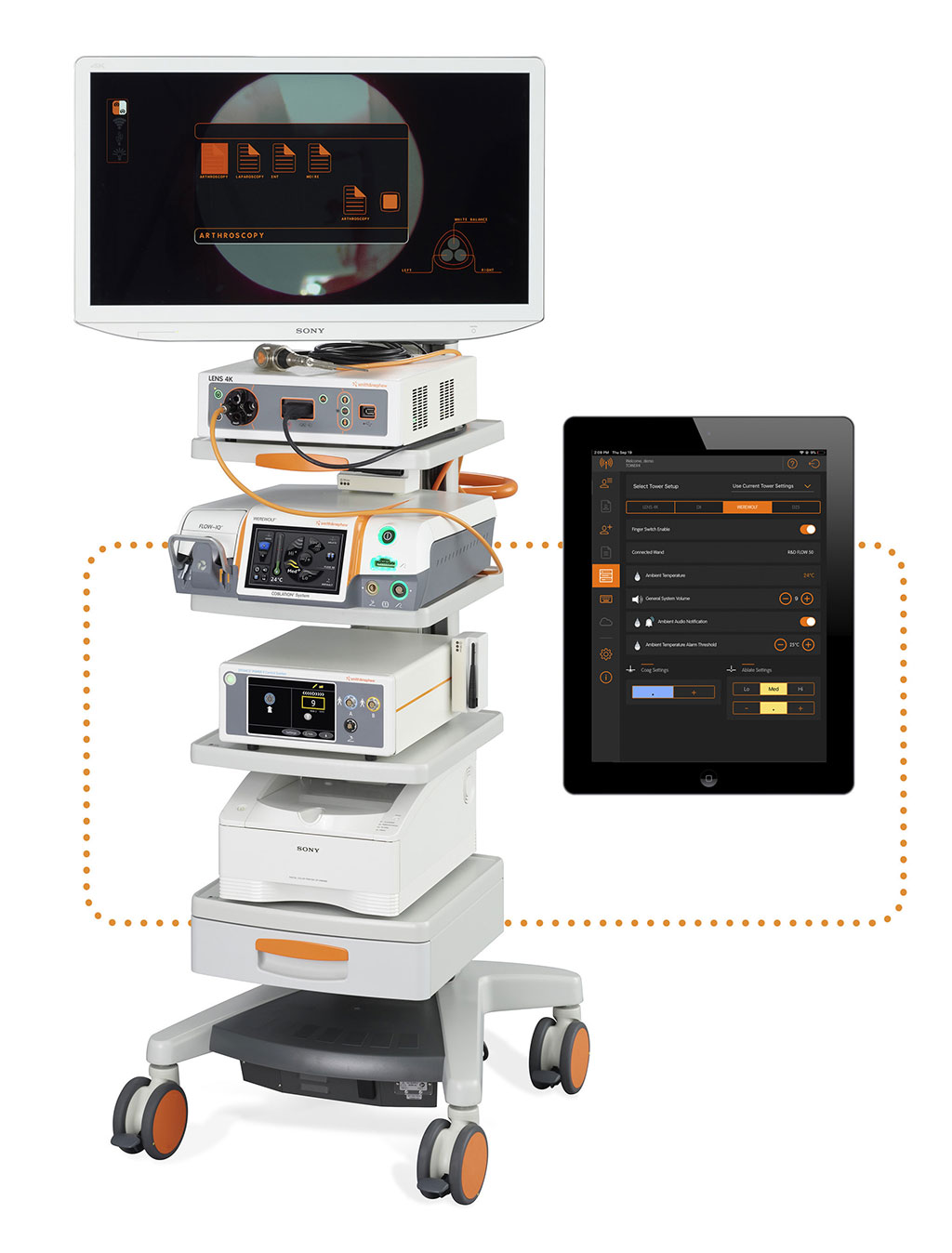 Image: The INTELLIO connected tower solution facilitates sports medicine (Photo courtesy of Smith & Nephew)