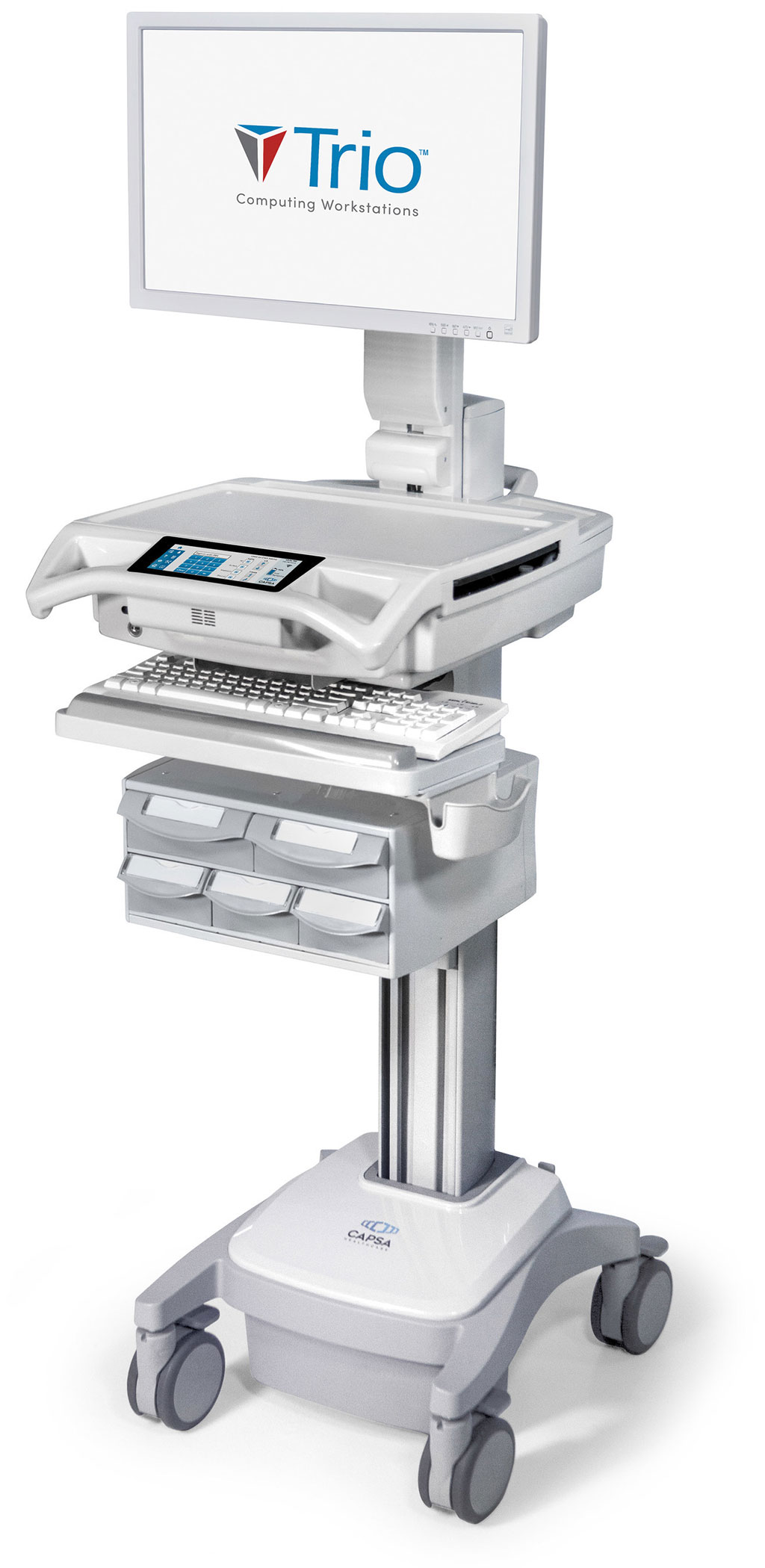 Image: The Capsa Trio mobile workstation (Photo courtesy of Capsa Healthcare)