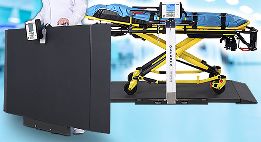 Image: The digital stretcher scales are designed specifically for emergent situations in hospitals and emergency rooms (Photo courtesy of DETECTO)