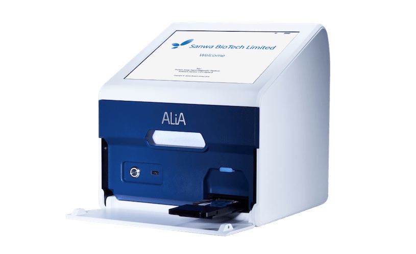 ALiA platform delivers multiple results with minimal drop of sample in 15 minutes at POC (Photo courtesy of ALiA BioTech) Crop Article Image