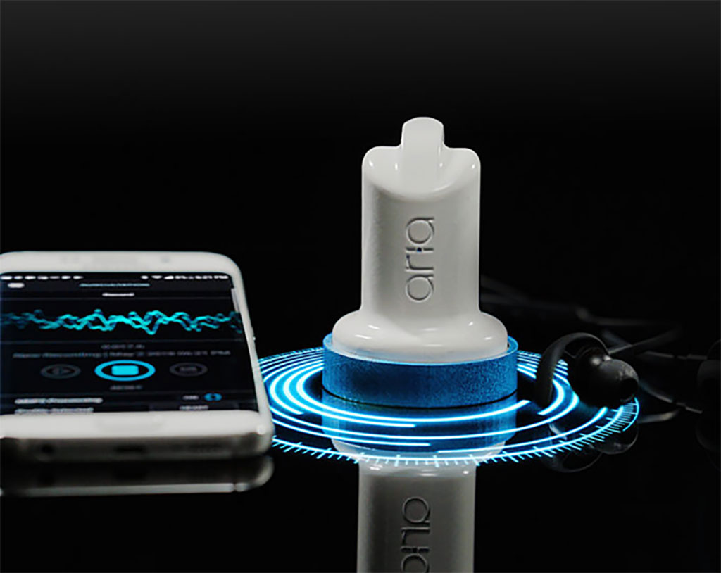 Image: The Aria System Auscultation platform includes the Aria stethoscope (Photo courtesy of Bongiovi Medical)