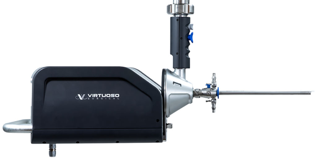 Image: The robotic system resets scale and reimagines the future of robotic endoscopic surgery (Photo courtesy of Virtuoso Surgical)