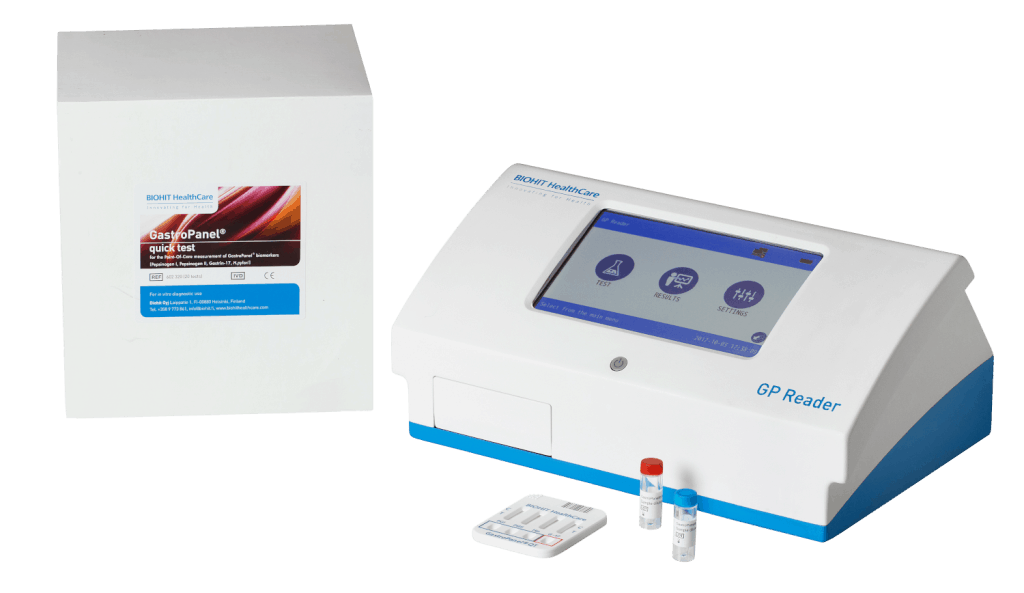 Image: The GastroPanel quick test speeds up the referral to further examinations (Photo courtesy of BIOHIT)