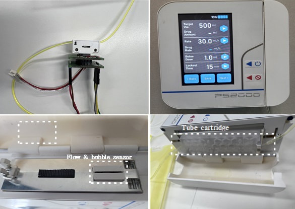 Image: Integrated drug infusion pump with flow and bubble sensor modules (Photo courtesy of KIMM)