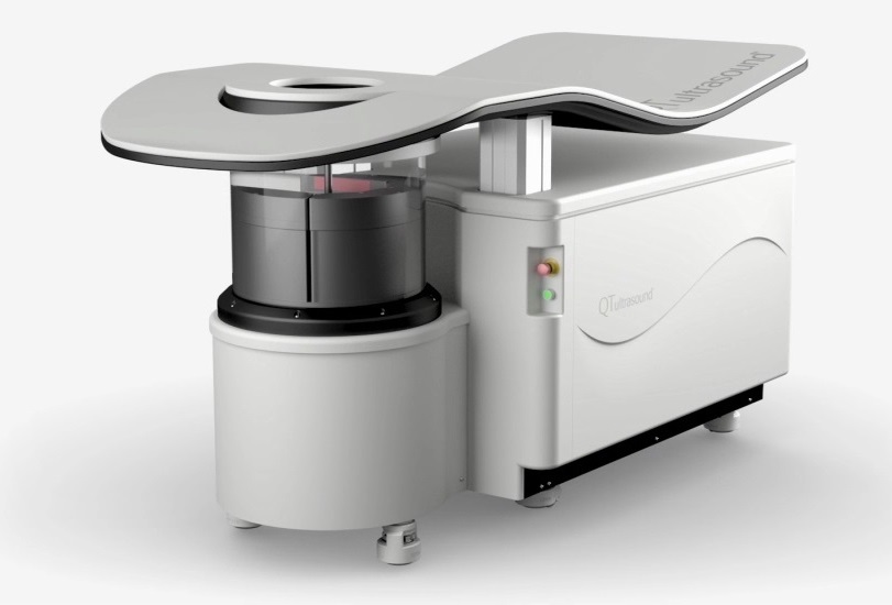 Image: The QTI Breast Acoustic CT System is a non-invasive, FDA cleared, breast imaging tool. (Photo courtesy of QT Imaging)