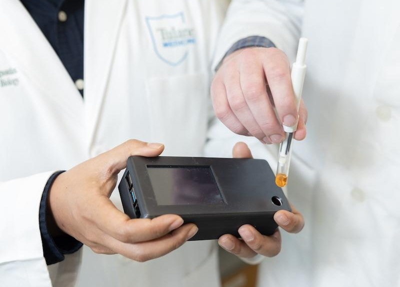 Image: The lab-in-tube assay could improve TB diagnoses in rural or resource-limited areas (Photo courtesy of Kenny Lass/Tulane University)