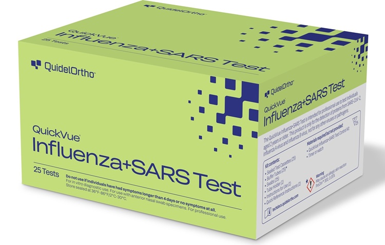 Image: QUICKVUE Influenza + SARS Test (Photo courtesy of QuidelOrtho)