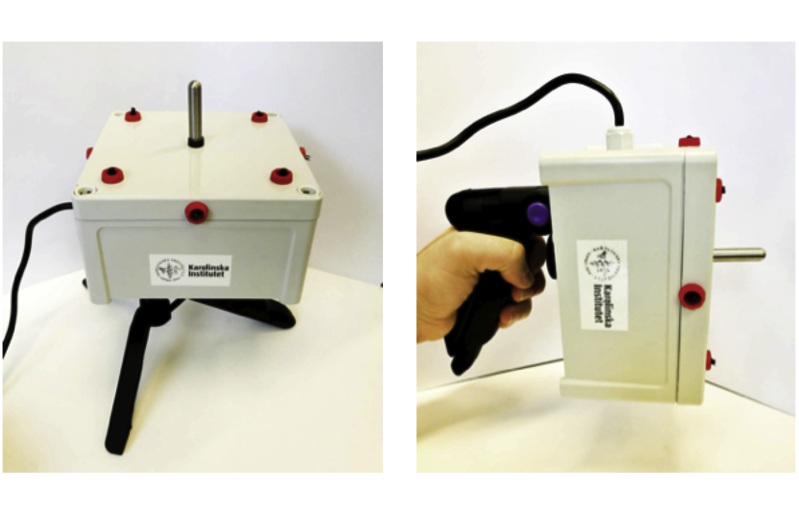 Image: The TB Hotspot detectOR (THOR) device can collect aerosols from exhaled breath (Photo courtesy of Karolinska Institutet)