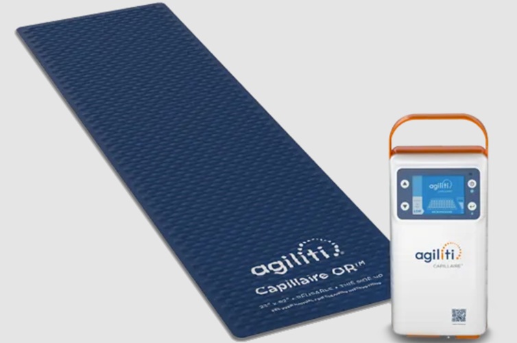 Image: Capillaire is a low-profile alternating air pressure overlay for surgical, perioperative, and emergency care environments (photo courtesy of Agiliti)