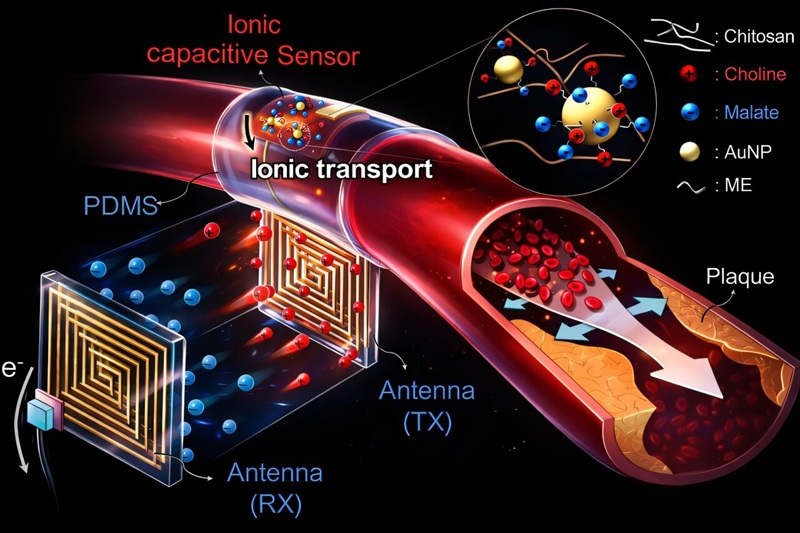 Image: Schematic diagram of a wireless blood pressure monitoring platform (AI-Generated Image). Credit: The Korea Advanced Institute of Science and Technology (KAIST)