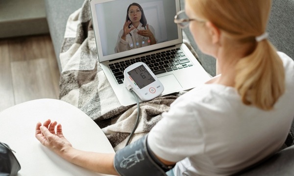 Image: The digital telemonitoring system enables people with hypertension to record blood pressure at home, share readings with clinicians, and receive measurement reminders (Image credit: iStock)