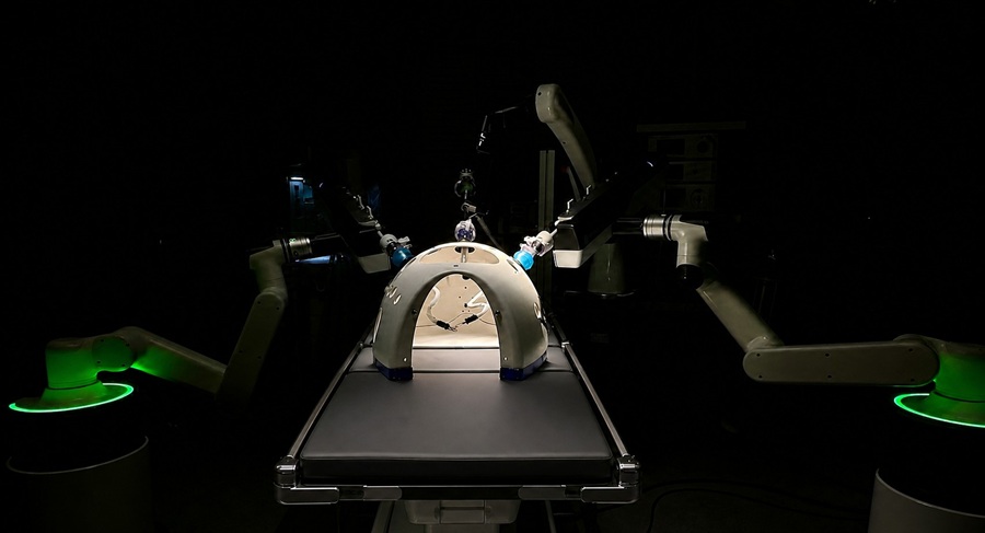 Image: The Momentis Surgical Anovo® Surgical System, a flexible robotic surgery platform designed to support natural orifice, single-port, and multiport minimally invasive procedures. The FDA has cleared the system\'s multiport configuration, making it the first robotic platform capable of supporting all three surgical access approaches on a single system (Photo courtesy of  Momentis Surgical)