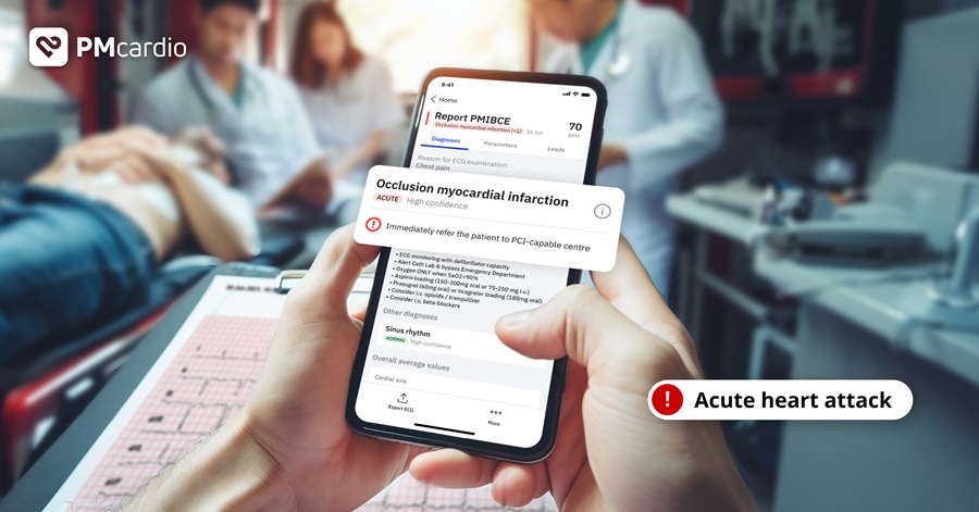 Image: Powerful Medical’s PMcardio Queen of Hearts identifies ECG findings suggestive of urgent ACS, including STEMI and STEMI equivalents, and rapidly alerts clinicians (Photo courtesy of Powerful Medical)