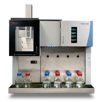 The PreludeLX-4MD, a four-channel HPLC that quadruples clinical throughput capabilities by performing up to 4 parallel LC-MS separations simultaneously in a single instrument.