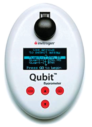 The Invitrogen Qubit Fluorometer for routine DNA, RNA, and protein quantitation