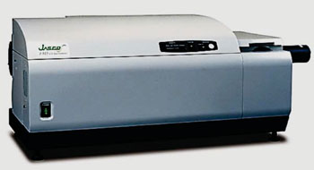 The JASCO J-815 CD spectrometer measures