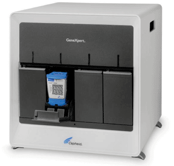 图片：用于MTB/RIF分子检验的GeneXpert系统（图片蒙Cepheid公司惠赐）。
