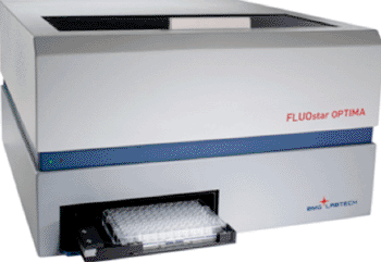 图片:FLUROstar Optima酶标仪(图片蒙BMG Labtech公司惠赐)。 图片:FLUROstar Optima酶标仪(图片蒙BMG Labtech公司惠赐)。