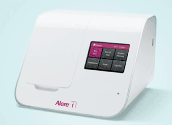 Новый и быстрый тест Alere i Influenza A & B работает на интуитивно понятной платформе Alere i (фото любезно предоставлено Alere).