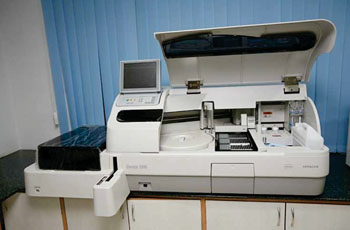 Image: The Elecsys 2010 chemistry analyzer system (Photo courtesy of Roche).