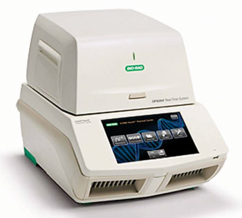 Image: The CFX384 Touch Real-Time PCR Detection System (Photo courtesy of Bio-Rad).