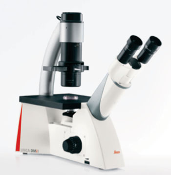 Image: The Leica DMi1 inverted microscope enables cell biologists to check and document cell and tissue cultures within seconds. Its ease-of-use and efficient operation make it an excellent choice for routine laboratory work as well as for training (Photo courtesy of Leica Microsystems).