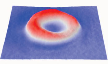 Image: The topography of a red blood cell as measured by the spatial light interference microscope (SLIM) optical technique. Though the cell keeps its shape as it ages, the membrane becomes less flexible (Photo courtesy of Prof. Gabriel Popescu).