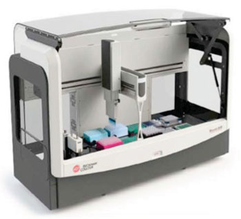 Image: The Biomek 4000 automated liquid handling system (Photo courtesy of Beckman Coulter Life Sciences).