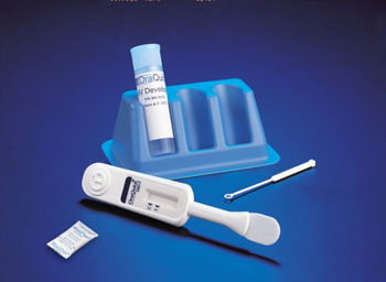 Image: The OraQuick Advance Rapid HIV-1/2 Antibody Test (Photo courtesy of Orasure Technologies).
