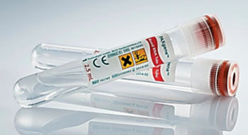 Image: PAXgene Blood RNA Tubes for collection, transport and storage of blood specimens and immediate stabilization of RNA (Photo courtesy of Qiagen).