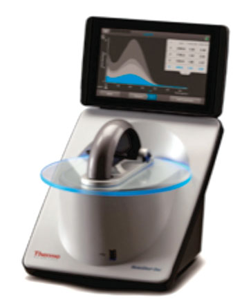 Image: The NanoDrop One UV-visible microvolume spectrophotometer (Photo courtesy of Thermo Fisher Scientific).