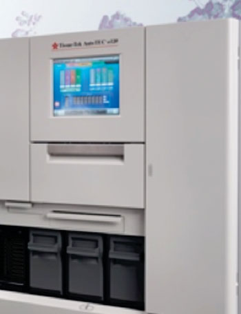 图片：AutoTEC a120是第二代全自动组织包埋机，消除了手动定向和将组织标本包埋于石蜡块的工作强度（照片由Sakura Finetek Europe提供）。