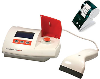 Image: A point-of-care glycated hemoglobin (HbA1C) analyzer (Photo courtesy of HUMAN Diagnostics).