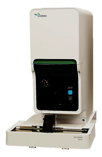 Image: The automated XN-1000 hematology analyzer (Photo courtesy of Sysmex).