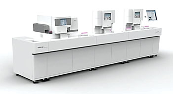 Image: The CAL 8000 hematology automation line consisting of the BC-6800 and SC-120 (Photo courtesy of Mindray).