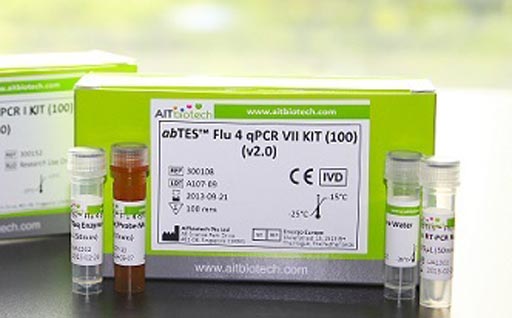 Image: The abTES Flu 4 qPCR VII test kit (Photo courtesy of AITbiotech).